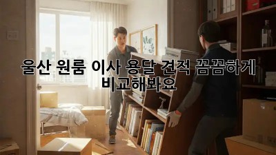 울산 원룸 이사? 용달 견적 꼼꼼하게 비교해봐요!