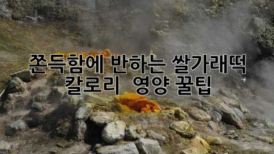 쫀득함에 반하는 쌀가래떡! 칼로리 & 영양 꿀팁🍯